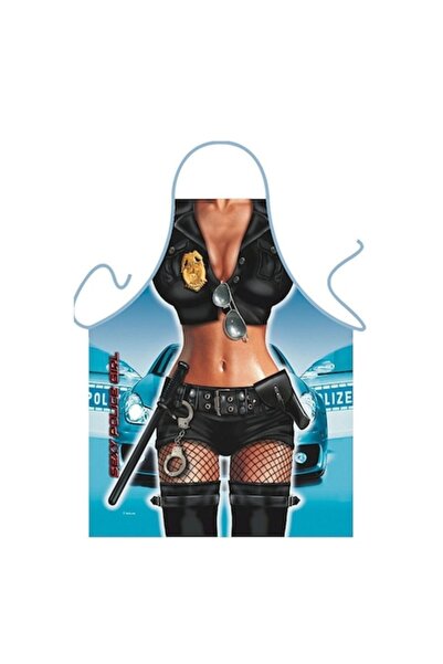Itati Funny Apron with Sexy Police Girl Print