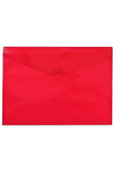 SHOPIENS Plastic A4 Document Folder with Clip, Red - MYONNA IT & E-COMMERCE