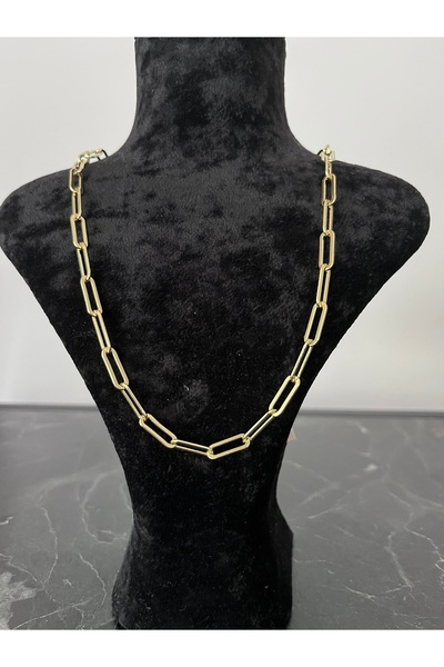 shop Stainless Steel Gold Cuff Model Shiny Long Necklace