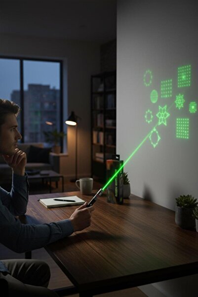 MyClean 3000 Metre Menzilli Yakıcı Yeşil Lazer Değişen Farklı Başlık Şık Kılı...