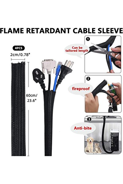 Other FlyDepot 273-piece Cable Organizer Set – Cable Management Kit for Home & Office (273 pcs)