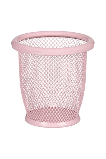 SHOPIENS Suport metalic pentru pix, model din sârmă, roz nud, 10,5x10 cm