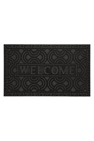 SHOPIENS Door Mat Frotte, Black, 75x45 cm, Rubber, "Welcome"