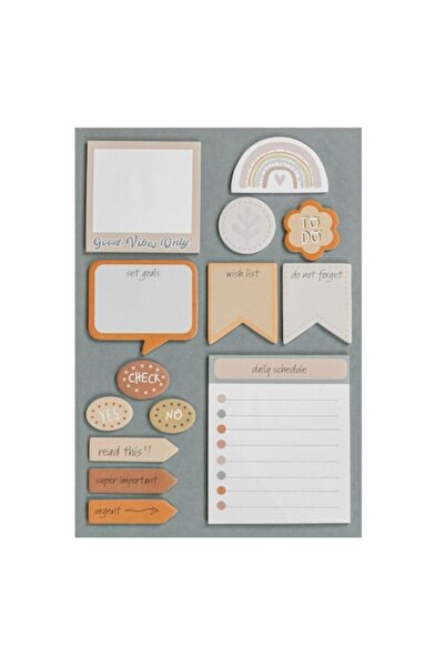 SHOPIENS Sticky Notes, Various Designs, Size 14.7x21 cm, Multicolor, Set of 280 Sheets - MYONNA