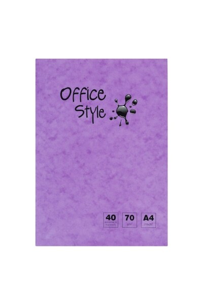 SHOPIENS Student Notebook A4, Office Style, 40 Sheets, Soft Cover, Purple