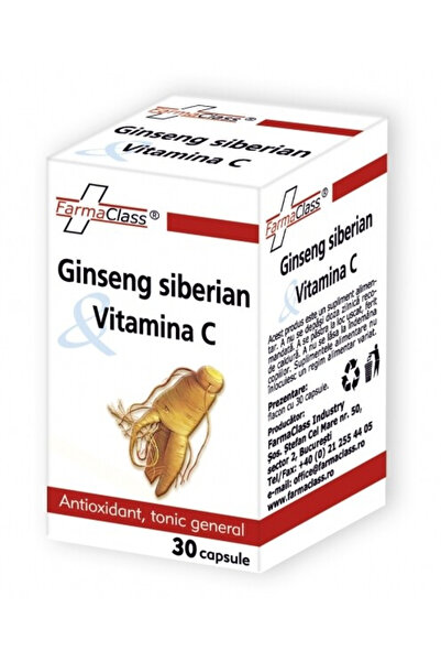 FarmaClass GINSENG SIBERIAN + VITAMINĂ C 30 CAPSULE