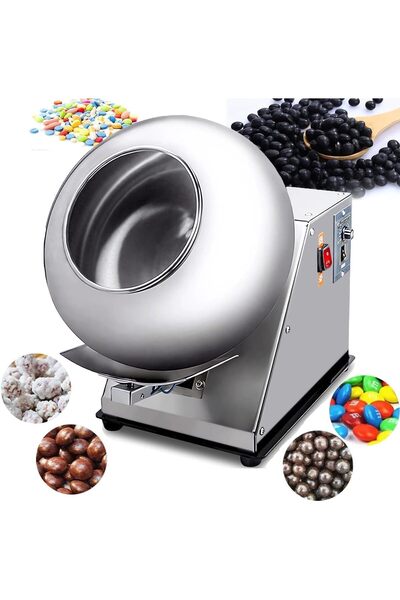 LETWOO آلة طلاء السكر بالشوكولاتة، 2-5 كجم/ساعة، وعاء 300 مم، 280 واط