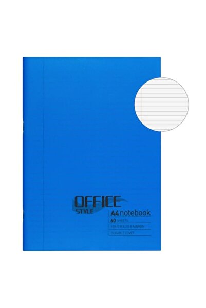 SHOPIENS Student Notebook, Office Style, A4, Dictation, 60 Sheets, Soft Cover, Blue