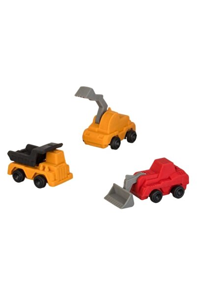 SHOPIENS Set de radieră 3D pentru vehicule de construcții, multicolor, 3 piese