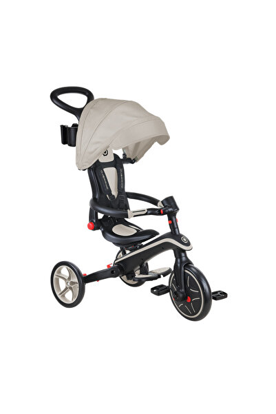 Globber Foldable Explorer Trike Tricycle (4 In 1) - Taupe