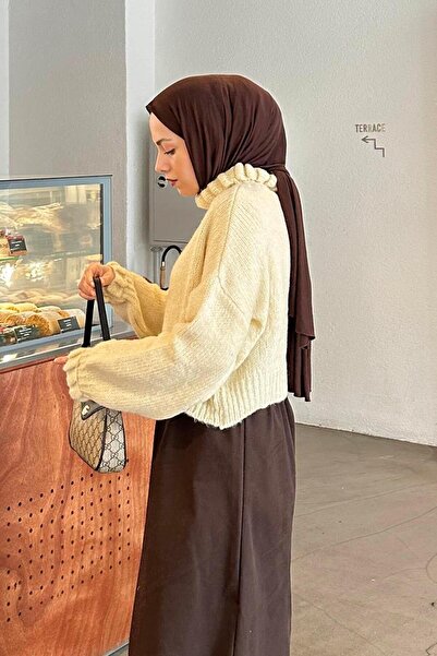 lamelif Crop Sweater Ecru