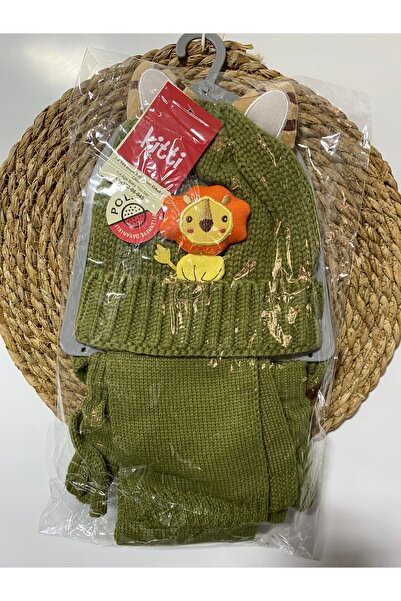 Kitti Boy and Baby Boy 3-Piece Set Winter Beanie Gloves Scarf 3-Piece Set