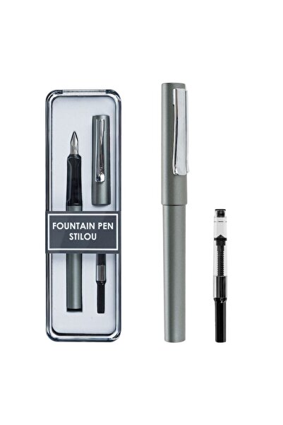 SHOPIENS Pen Set, Matte Dark Gray, 1 Ink Refill, MYONNA IT & E-COMMERCE