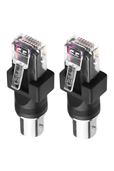 SANMUGEED محول RF إلى RJ45، عبوة من قطعتين من موصل F أنثى إلى موصل RJ45 ذكر، ...