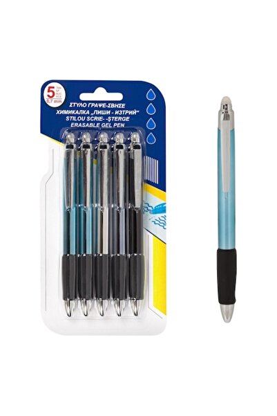 SHOPIENS Set pixuri gel ștergătoare, multicolore, vârf de 0,7 mm, 5 piese