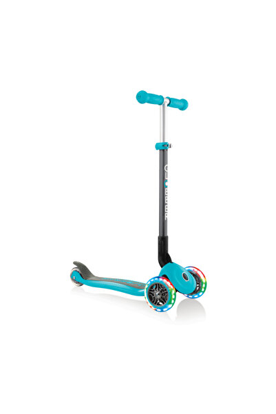 Globber Primo Foldable Lights Scooter Teal