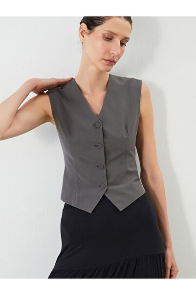 LC Waikiki Vizyon New Season V-Neck Women's Classic Vest