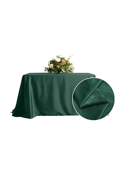 Other Matte velvet tablecloth bottle green for table 230x230cm