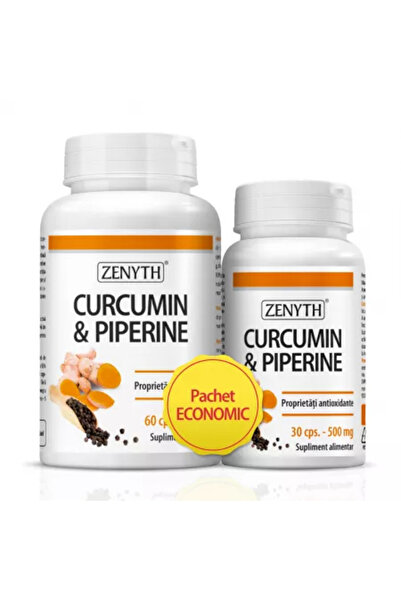ZENYTH Curcumin and Piperine Package, 60 + 30 capsules