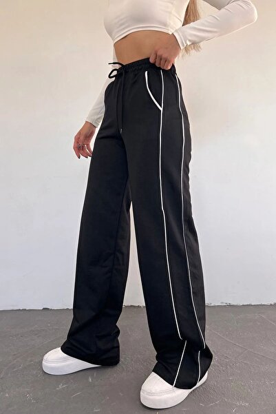 TİLLE Γυναικείο φαρδύ παντελόνι με διπλή ρίγα