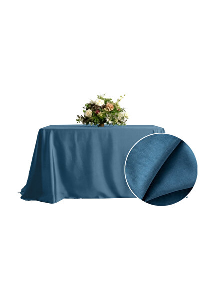 Other Față de masă din catifea mată albastră pentru masă 230x230cm