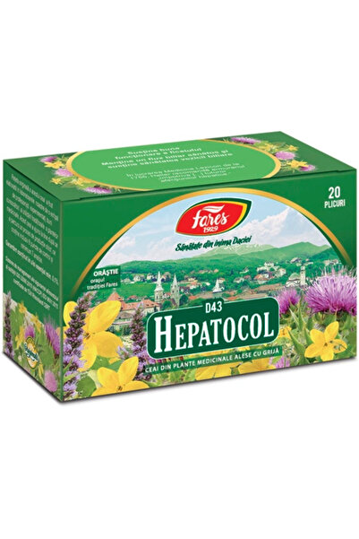 Fares Ceai Hepatocol, D43, 20 pliculețe,