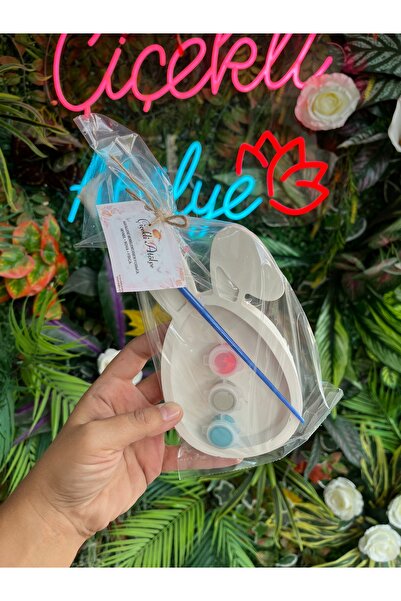 adanaçiçekliatölye Tavşan Tabak, Çerçeve Boyama Kiti