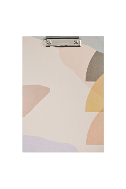 SHOPIENS A4 Cardboard Clipboard, Abstract Multicolor Design, Metal Clip
