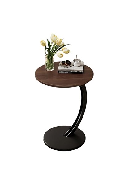 Generic طاولة جانبية من MedMad، طاولة جانبية للأريكة والسرير، طاولة قهوة مستديرة للأريكة، بجانب طاولة مكتب صغيرة
