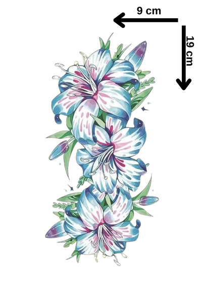 Barly Geçici Çiçek Figürlü Dövme Tattoo