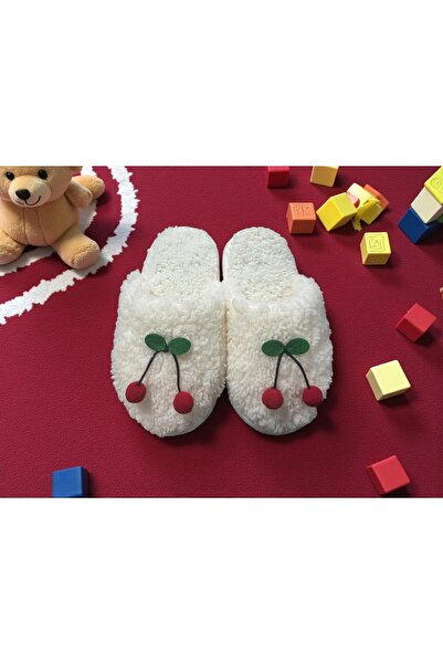 Bmp Terlik Ecru Cherry Children's House Slippers
