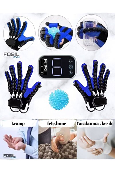 FOSILTECH Sağ El Rehabilitasyon Robot Eldiveni – Felç ve İnme Sonrası Parmak ...