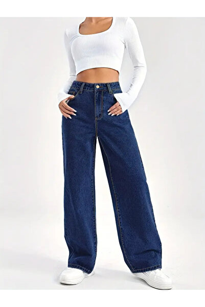 beeke Jeannine Blugi pentru femei anii 90 croi larg pe picior material elasti...