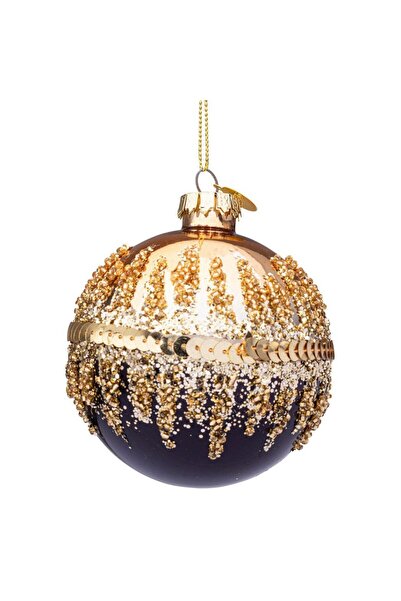 Bizzotto Set de 6 globuri aurii-negre D80