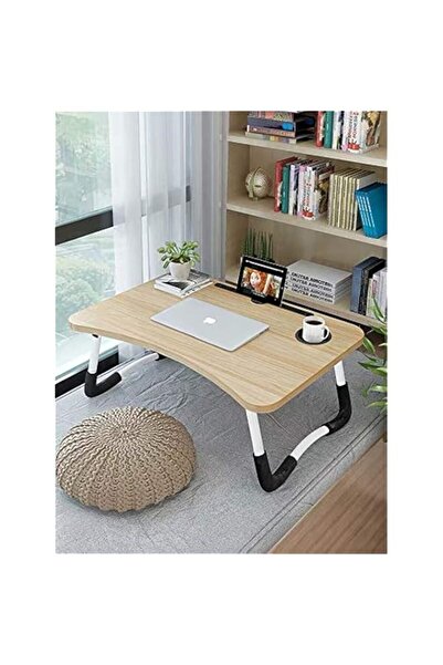 Generic طاولة كمبيوتر محمول للسرير وحامل لأجهزة الكمبيوتر المحمولة مع حامل لجهاز iPad وفتحة للكوب وأرجل قابلة للتعديل ومضادة للانزلاق F