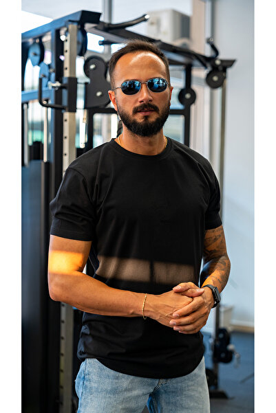 Siyah %100 Pamuk Erkek T-Shirt