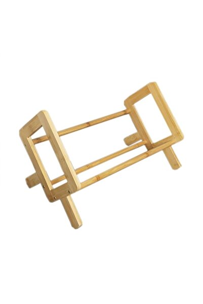 Generic رف كتب مكتبي من Strayelf، رف كتب مكتبي من الخيزران، منظم رفوف كتب للمساحات الصغيرة، مستقر