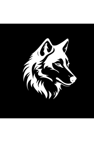 artea tasarım Kurt sticker - Türk Bozkurt Sticker – Minimal Araba Camı Stickerı