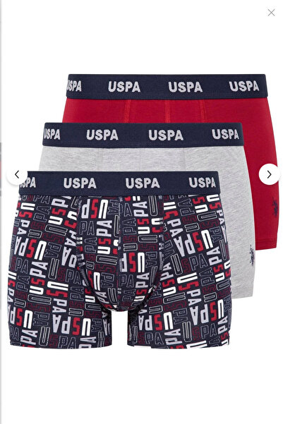 U.S. Polo Assn. Men's Licensed 95% Cotton 6% Elastane Boxer Set of 3 (Boxed)