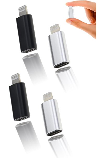 Sweet seven USB-C Female to Male Adapter (4-Pack) by — Compatible with iPhone/iPad, Fast Charging