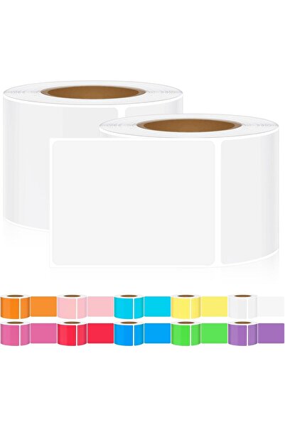 Other ملصقات سيميتون المستطيلة المقاومة للماء للمتاجر المكتبية (300، أبيض)