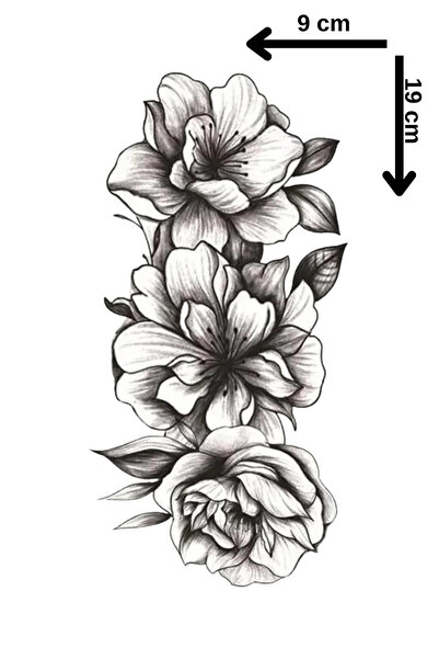 Barly Geçici Çiçek Figürlü Dövme Tattoo