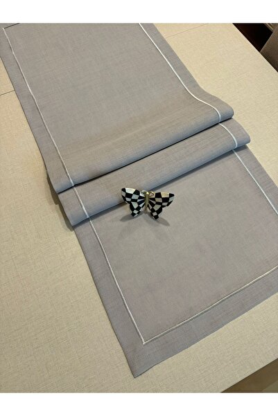 Zeren Home Polyester Linen Dowry Piko Wrap Detailed Runner 40 X 160 - 1 Piece - Color Options Available