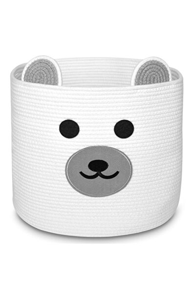 Generic سلة غسيل الأطفال من FERGRELM - سلة دب لتخزين الألعاب للأطفال - سلة غسيل للأطفال مع غطاء مخفي