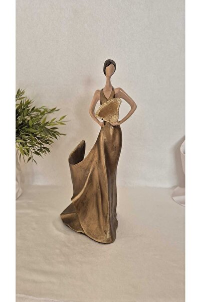 Dekoromi Dekoratif Yelpazeli Kadın Şişe Tutucu Şaraplık Biblo - Şaraplık ve Ş...