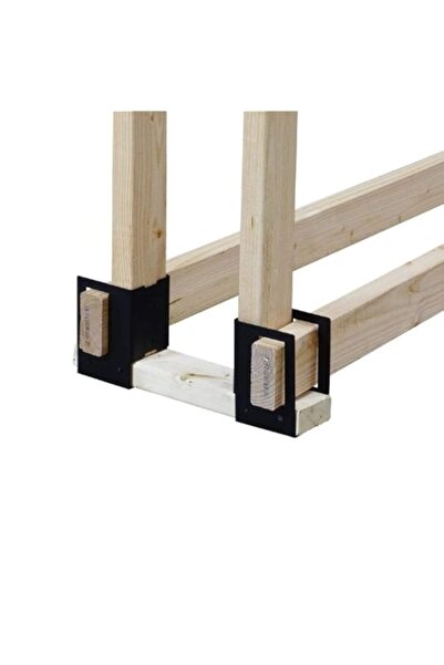 Generic Pleasant Hearth 4 Piece Log Rack Brackets, Black
