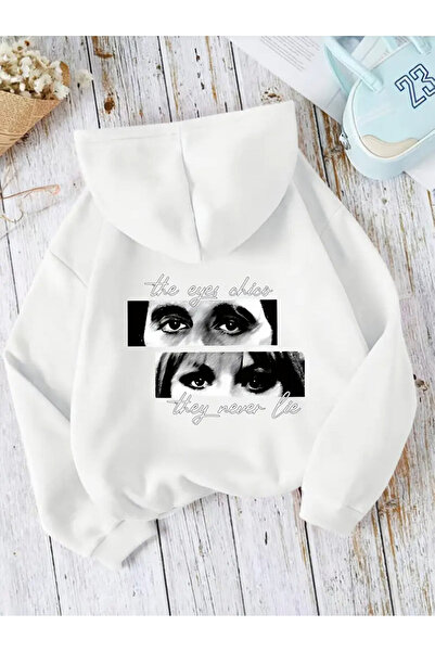 Le Savu Scarface cu imprimeu Kangaroo Pocket cu glugă Culoare albă Unisex Swe...