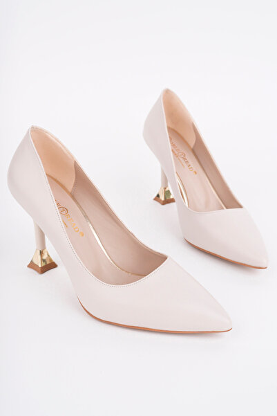 NOBLE TREAD SHOES Kadın Şık Yüksek Galvaniz Ökçe Topuklu Stiletto Ayakkabı