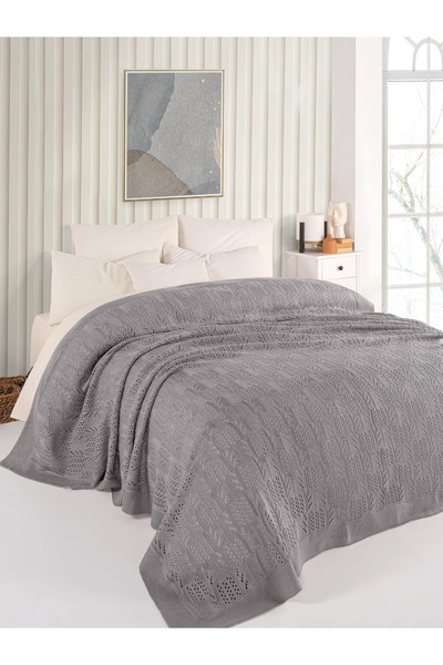 WOOLHOME غطاء سرير تريكو مزدوج مقاس 220×240