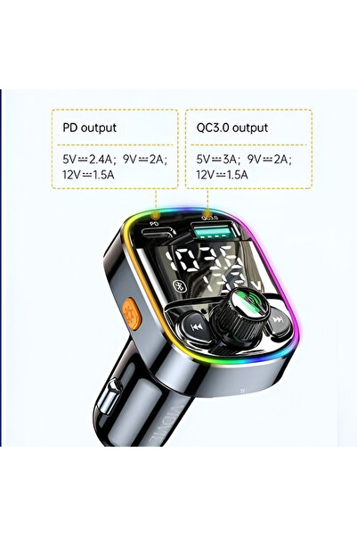 Vidvie FM03 Bluetooth Car Wireless Transmitter - Grey